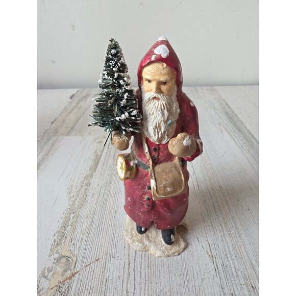 Vintage Bethany lowe home for Holiday Santa tree figurine as is statue - Picture 1 of 9